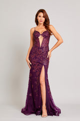 Sexy Plum Brides Maid/Evening Dress