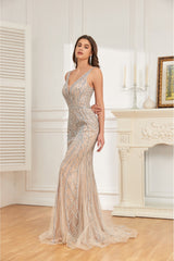 NR24027 Elegant Fitted Mermaid Evening Dress with heavy beading