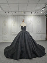 Black Bucket Evening Gown