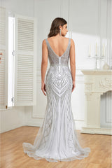 NR24027 Elegant Fitted Mermaid Evening Dress with heavy beading