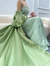 New Luxurious Met Gala Evening gown with hand heavy heading