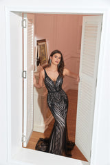 NR24027 Elegant Fitted Mermaid Evening Dress with heavy beading