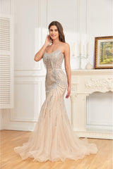 NR24037 Hand beaded Rhinestones high couture evening dress