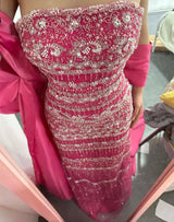 New Luxurious Met Gala Evening gown with hand heavy heading