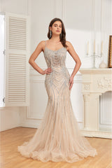 NR24037 Hand beaded Rhinestones high couture evening dress