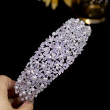 Luxury Bridal Headband with Pearls and Swarovski Elements-Thelma