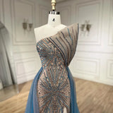 Luxury Couture Hand Beaded Evening Gown- Saria