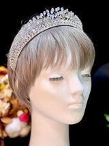 Beautiful hand Crafted Swarovski Crystal Elements wedding Crown- Elowen