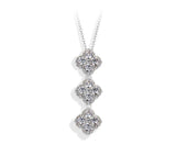 D-Color Moissanite Flower Pendant Necklace – Sandra Iskandar's Collection (Bridal Collection)