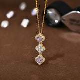D-Color Moissanite Flower Pendant Necklace – Sandra Iskandar's Collection (Bridal Collection)