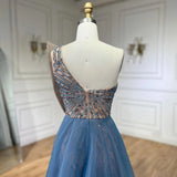 Luxury Couture Hand Beaded Evening Gown- Saria