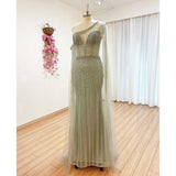 Luxurious Elegant Crystal Evening Gown