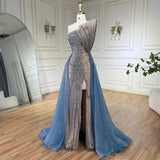 Luxury Couture Hand Beaded Evening Gown- Saria