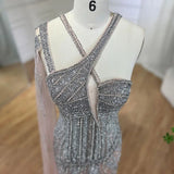 New Luxury High Fashion fully hand Beaded Mermaid gown with high slit and shoulder cape