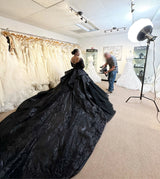 Exclusive Black Custom Wedding Dress