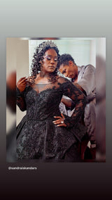 Exclusive Black Custom Wedding Dress