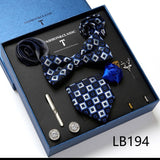 Luxury Gift Box Men's Tie Set Luxurious Silk Tie Necktie Set for Men- 8pcs