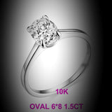New Handmade Oval Rings 14K Yellow Gold 1.5CT 1.0CT Moissanite Engagement Rings -Fine Jewelry