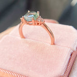 Natural Moss Agate Gemstones Ring-Solid 925 Sterling Silver