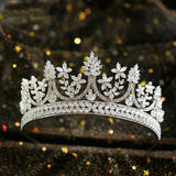 Women's Engagement Jewelry Set, High Quality Wedding Bridal Tiara Crown Necklace Set, Used For Bridal Wedding Party Jewelry