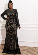 Plus Size Women Sexy Mermaid Curvy Dress Sequins