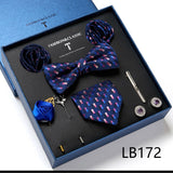 Luxury Gift Box Men's Tie Set Luxurious Silk Tie Necktie Set for Men- 8pcs