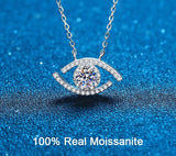 Evil Eye Greek Protection moissanite Pendant D- Color Ideal Cut