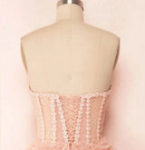 NEW 2022 Gorgeous Blush Pleated Sweetheart Princess Ball Gown Corset Adjustable Tie-back Evening Dresses