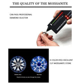 14k White Gold Heart Necklace Brilliant Cut Moissanite Pendant