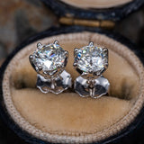 0.5-1 Carat D Color Moissanite Stud earrings