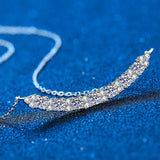 100% Real Moissanite Necklace 0.7 ct Brilliant cut