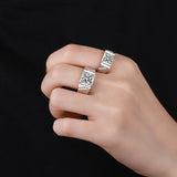 Moissanite Ring For Men 2 Carat Round Brilliant Diamonds Engagement Wedding Jewelry Includes Box