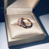 18K Rose Gold 3 Carats Gemstone Wedding Luxury Jewelry