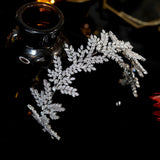 Swarovski Crystal Leaf Hair Band Hair Piece - Siranoush