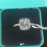 Sterling silver Cushion cut 8mm AAAAA Cz Stone Wedding Band