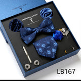 Luxury Gift Box Men's Tie Set Luxurious Silk Tie Necktie Set for Men- 8pcs