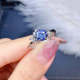 New Arrival Brilliant Cut 1 Ct D Color Blue Moissanite- Passed Diamond Test/ VVS1