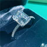 Sterling silver Cushion cut 8mm AAAAA Cz Stone Wedding Band