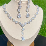 Swarovski Crystal Wedding Necklace Earring Set