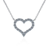 2CT VVS1 Moissanite Diamond Heart Pendant Necklace