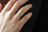 Plated 14k Gold Simple Pavé Diamond Exquisite Ring
