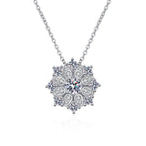 0.5CT VVS1 Brilliant Moissanite Diamond Sunflower Necklace