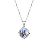 VVS1 D Color Moissanite Necklace - Lab Grown Diamond Windmill Pendant Necklace