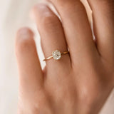 Sterling Silver Mini Zircon Engagement Ring