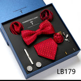 Luxury Gift Box Men's Tie Set Luxurious Silk Tie Necktie Set for Men- 8pcs