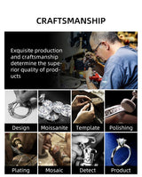 Moissanite Diamond Ring 1CT 2CT 3CT Brilliant Diamond Halo Engagement Rings- Sterling Silver