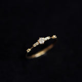 14K Gold Plating Pavé Crystal Exquisite Wedding Ring