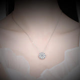 0.5CT VVS1 Brilliant Moissanite Diamond Sunflower Necklace