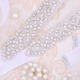 Rhinestones Wedding Dress Belt Sliver Crystal Bridal Sash Diamond Bridal Belt For Women Dresses