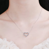 2CT VVS1 Moissanite Diamond Heart Pendant Necklace